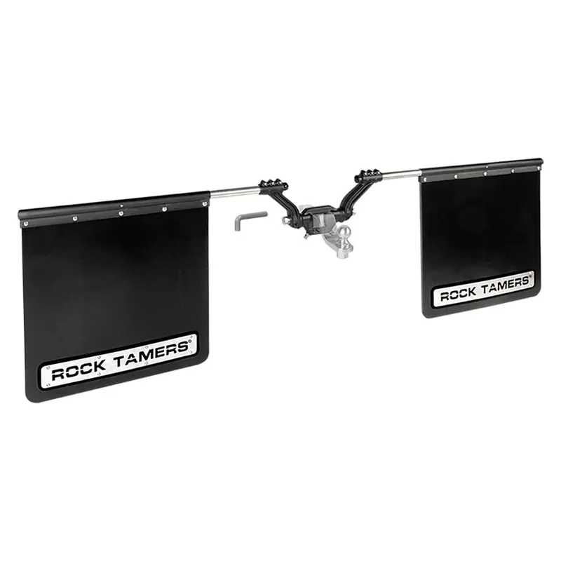 Rock Tamers 2" Hub Mudflap System - Matte Black/Stainless [00108] 1