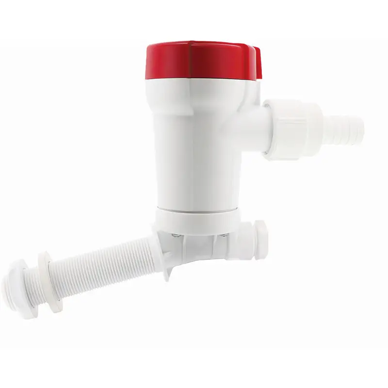 Rule 500 Gph Livewell Pump Angled Thru-Hull Inlet [601C] 1