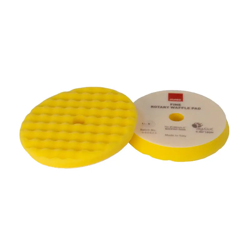Rupes Velcro Waffle Fine Polishing Pad F/Rotary Polishers 200Mm - Yellow [9.Wf200m] 1