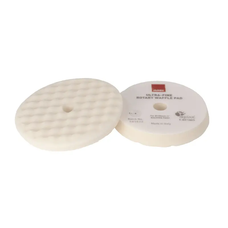Rupes Velcro Waffle Ultra-Fine Polishing Foam Pad F/Rotary Polishers 200Mm - White [9.Wf200s] 1