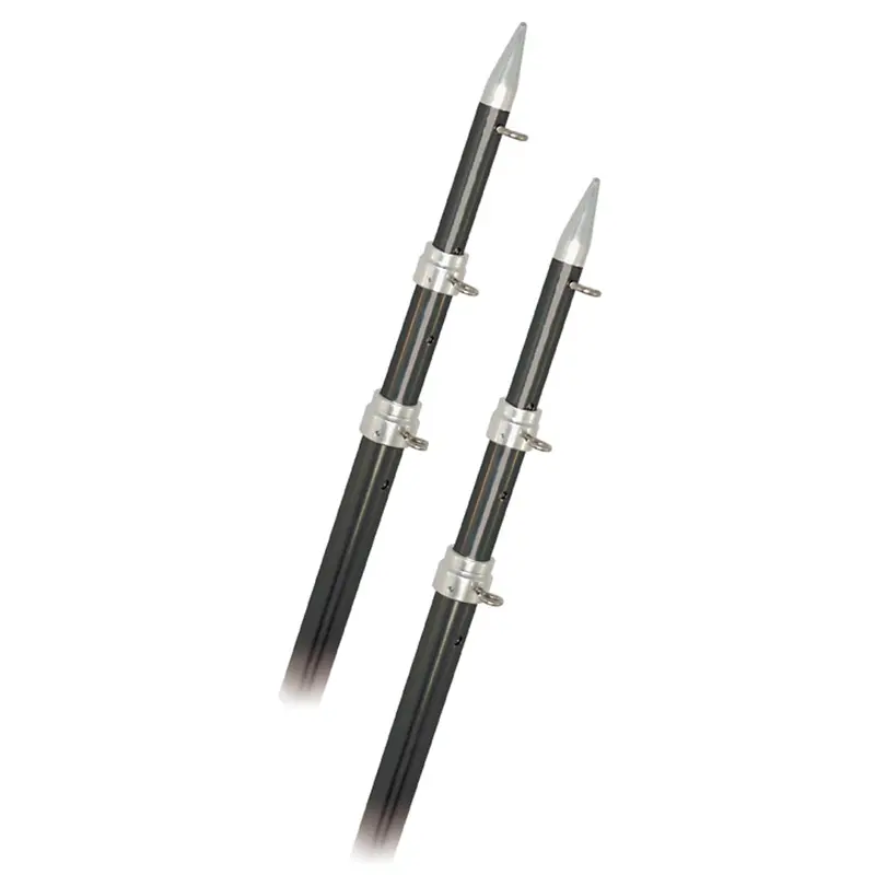 Rupp 15' Telescopic Carbon Fiber Outrigger Poles 1.5" - Silver [A0-1500-Cft] 1