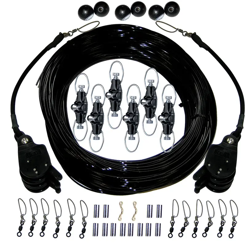 Rupp Triple Rigging Kit W/Lok-Ups  Nok-Outs - 460' Black Mono Cord [Ca-0160-Mo] 1