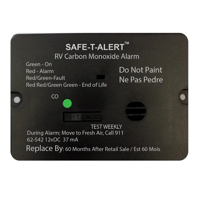 Safe-T-Alert 62 Series Carbon Monoxide Alarm - 12V - Rv Flush Mount - Black [62-542-Bl] 1