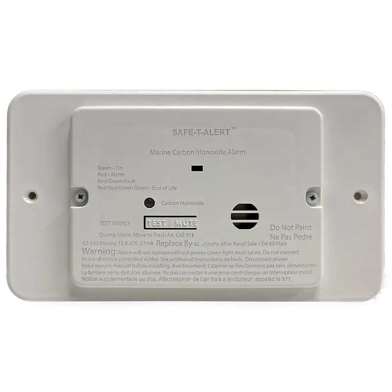 Safe-T-Alert 62 Series Marine Carbon Monoxide - Flush Mount - White - 12V W/Trim Ring [62-542-Tr-Wt-M] 1