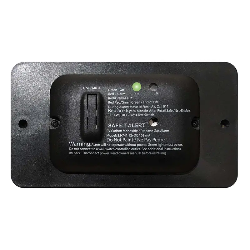 Safe-T-Alert 85 Series Carbon Monoxide Propane Gas Alarm - 12V - Black [85-741-Bl] 1