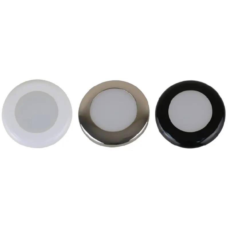 Scandvik A3c Downlight Kit - Warm White W/Ss, White,  Black Trim Rings [41290P] 1