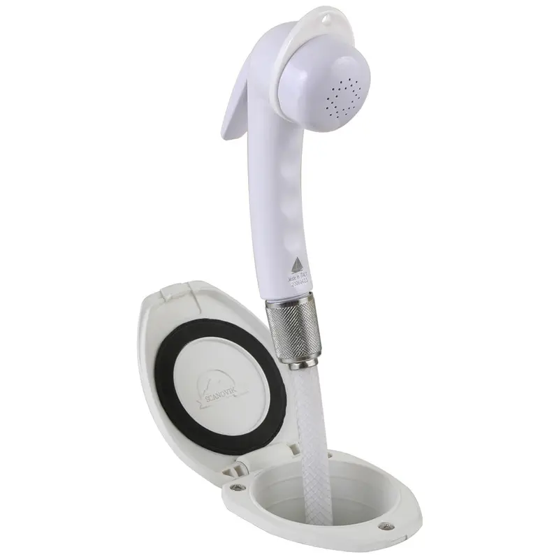 Scandvik Recessed Shower W/6 White Hose - Euro Trigger Sprayer [12107P] 1