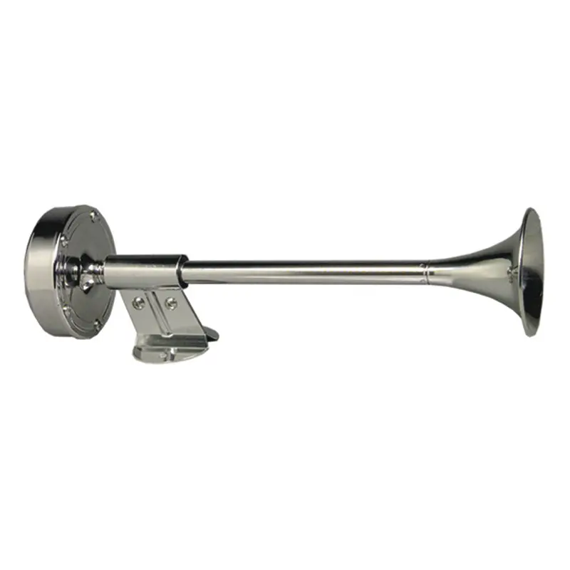 Schmitt Marine Deluxe All-Stainless Shorty Single Trumpet Horn - 12V [10009] 1