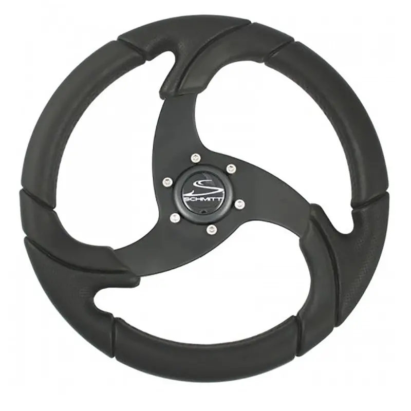 Schmitt Marine Folletto 14.2" Wheel - Black Polished Polyurethane - 3/4" Tapered Shaft W/Black Center Cap [Pu026104-R] 1