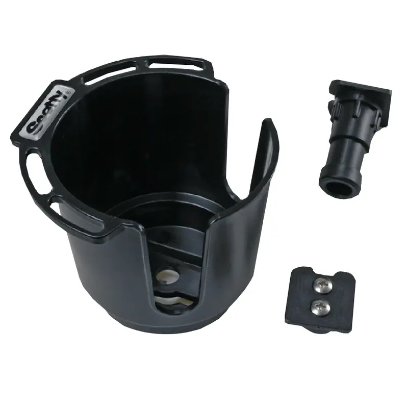 Scotty 311 Drink Holder W/Bulkhead/Gunnel Mount & Rod Holder Post Mount - Black [311-Bk] 1