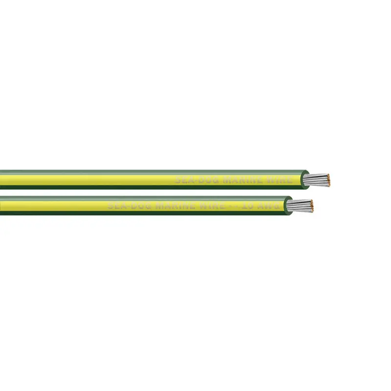 Sea-Dog 10 Awg Green/Yellow Stripe Primary Wire - 25' [8010140] 1
