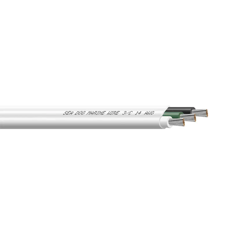 Sea-Dog 14/3 Awg Flat Triplex Wire - White/Green/Black - 500' [8014307] 1