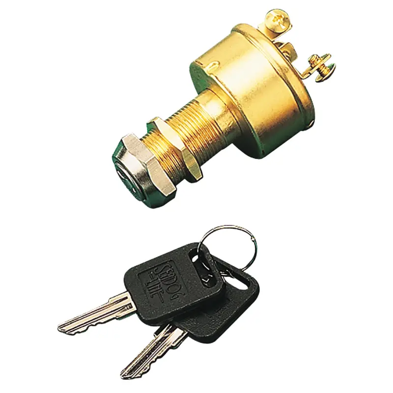Sea-Dog Brass 3-Position Key Ignition Switch [420350-1] 1