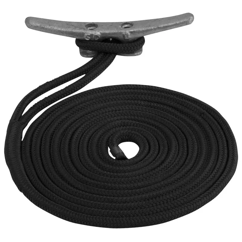 Sea-Dog Double Braided Nylon Dock Line - 1/2" X 25 - Black [302112025Bk-1] 1