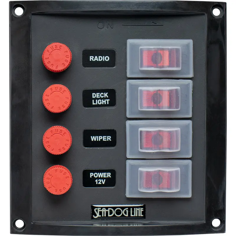 Sea-Dog Splash Guard Switch Panel Vertical - 4 Switch [424016-1] 1