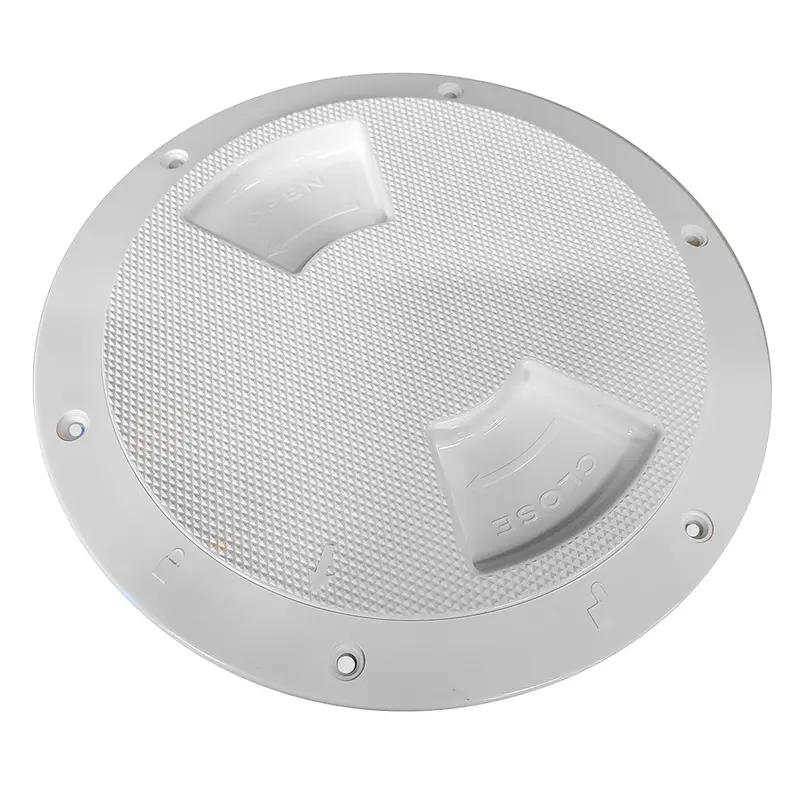 Sea-Dog Textured Quarter Turn Deck Plate - White - 6" [336162-1] 1