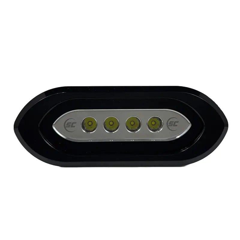 Shadow-Caster Flush Mount Spreader Light - Black Housing - White [Scm-Slf4x-Gw-Bk] 1