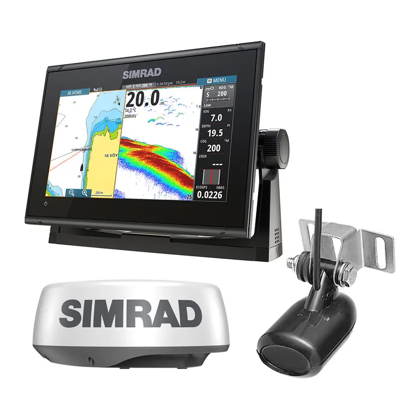 Simrad Go9 Xse Combo W/Transom Mount Transducer 83/200 Khz  Halo20 Package [000-16294-001] 1