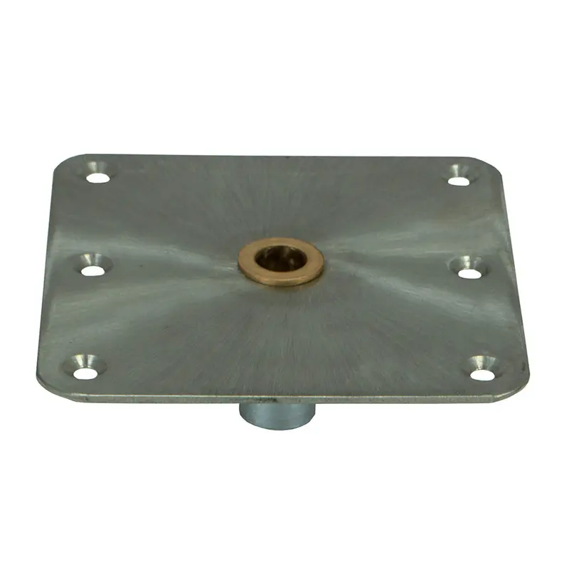 Springfield Kingpin Standard Square Steel Base W/Brass - 7"X7" [3620001-B] 1