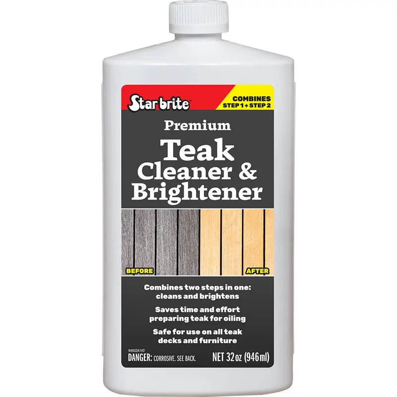 Star Brite Premium Teak Cleaner  Brightener - Restore  Enhance Wood Grain - 32 Oz [94932] 1