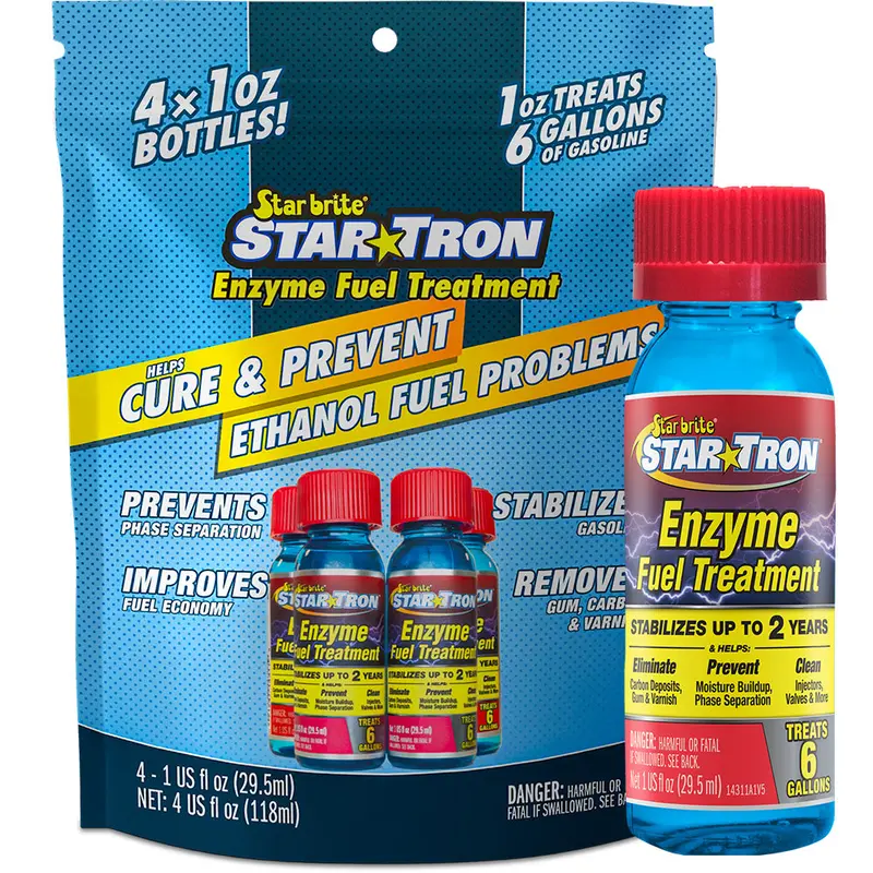 Star Brite Star-Tron Enzyme Fuel Treatment - Classic Gas Formula - Contains (4) 1 Oz Bottles [14301-4] 1