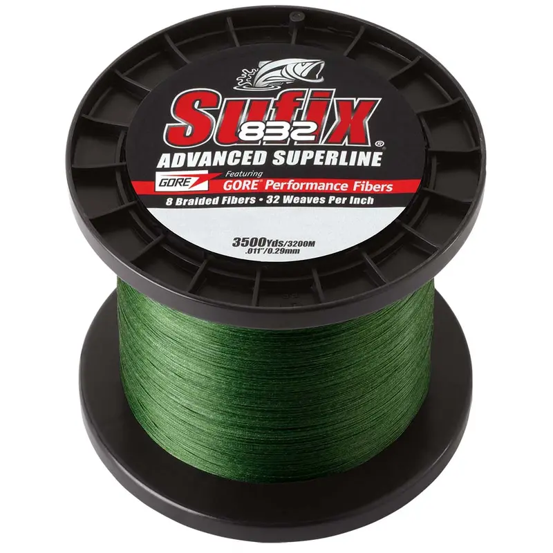 Sufix 832 Advanced Superline Braid - 30Lb - Low-Vis Green - 3500 Yds [660-430G] 1
