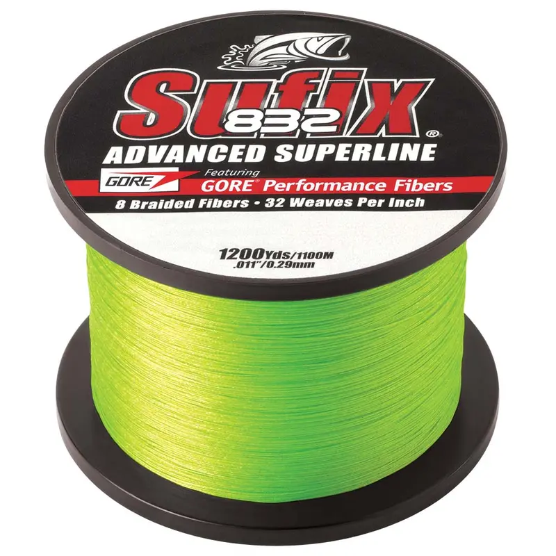 Sufix 832 Advanced Superline Braid - 30Lb - Neon Lime - 1200 Yds [660-330L] 1