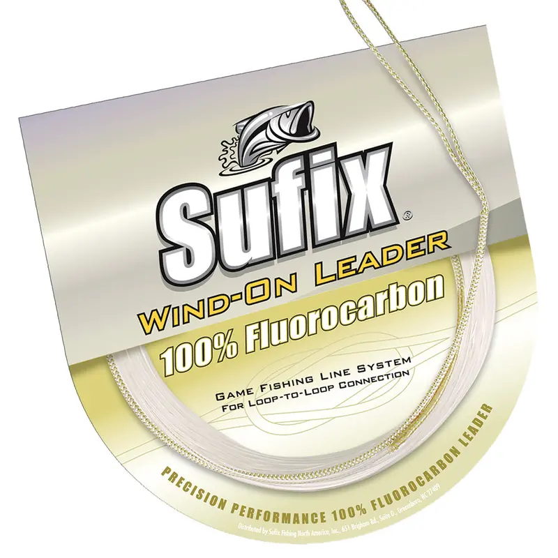 Sufix Wind-On 100% Clear Fluorocarbon Leader - 100Lb - 11 Yds [700-100F] 1