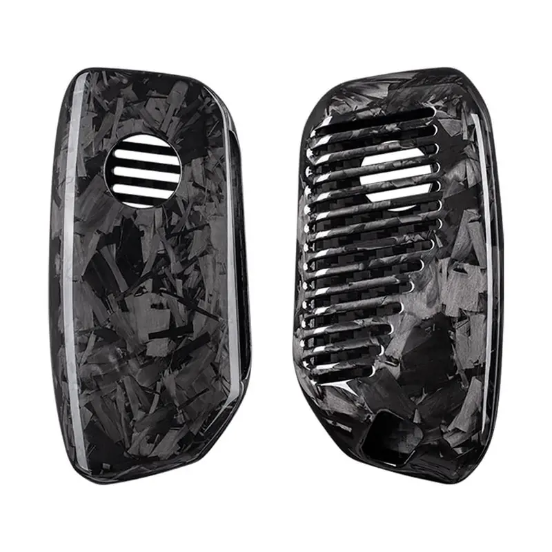 T-Carbon Genuine Carbon Fibre Key Cover And Keychain Compatible For Bmw 2023 New 7 Series 740I 760I X1 X7 Xm Ix I7, X5 Smart Key (Tcarbon83) 1