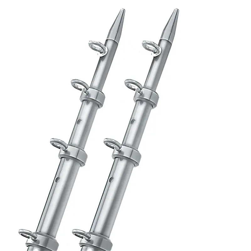 Taco 15' Silver/Silver Outrigger Poles - 1-1/8" Diameter [Ot-0442Vel15] 1