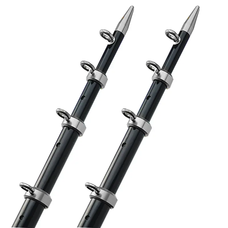 Taco 15' Telescopic Outrigger Poles Hd 1-1/2" - Black/Silver [Ot-0542Bka15-Hd] 1
