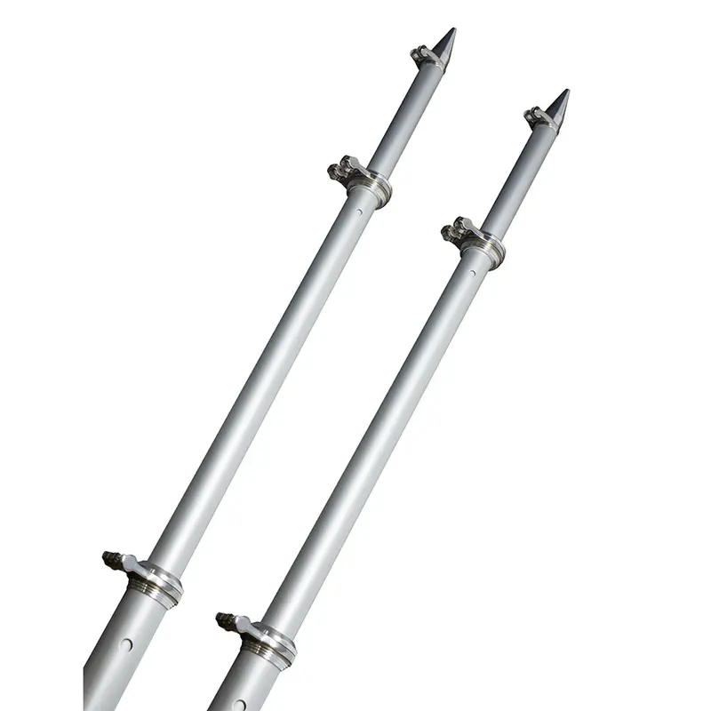 Taco 18 Deluxe Outrigger Poles W/Rollers - Silver/Silver [Ot-0318Hd-Vel] 1