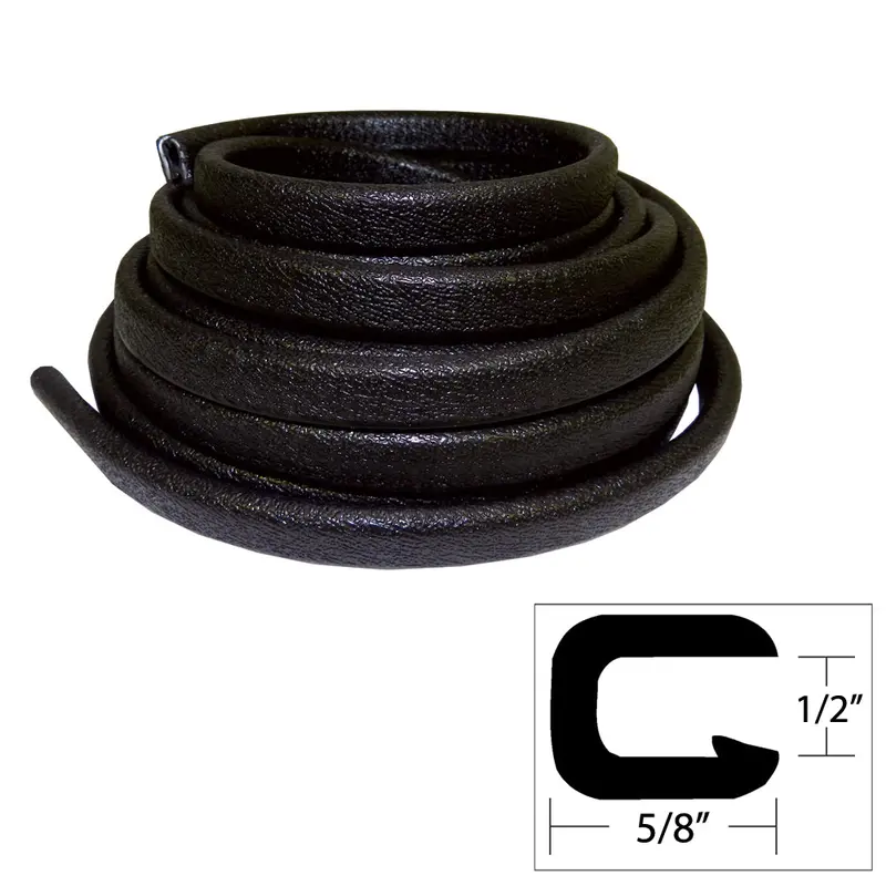 Taco Flexible Vinyl Trim - 1/2" Opening X "W X 25'L - Black [V30-1316B25-1] 1