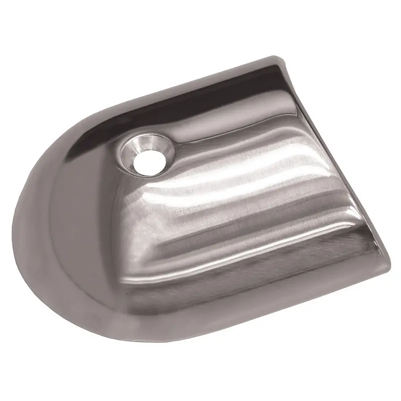 Taco Polished Stainless Steel 2-19/64 Rub Rail End Cap [F16-0091] 1