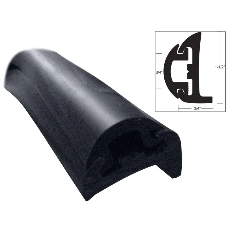 Taco Semi-Rigid Rub Rail Kit - Black W/Black Insert - 50' [V11-9795Bbk50d-2] 1