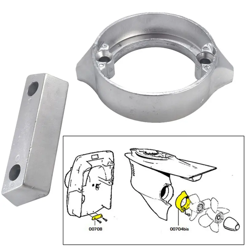 Tecnoseal Anode Kit W/Hardware - Volvo Duo-Prop 290 - Aluminum [20706Al] 1