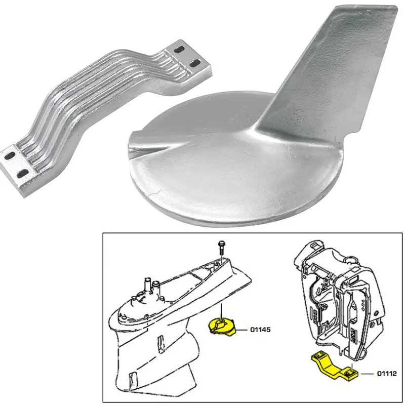 Tecnoseal Anode Kit W/Hardware - Yamaha 200-300Hp Hi-Performance - Zinc [21106] 1
