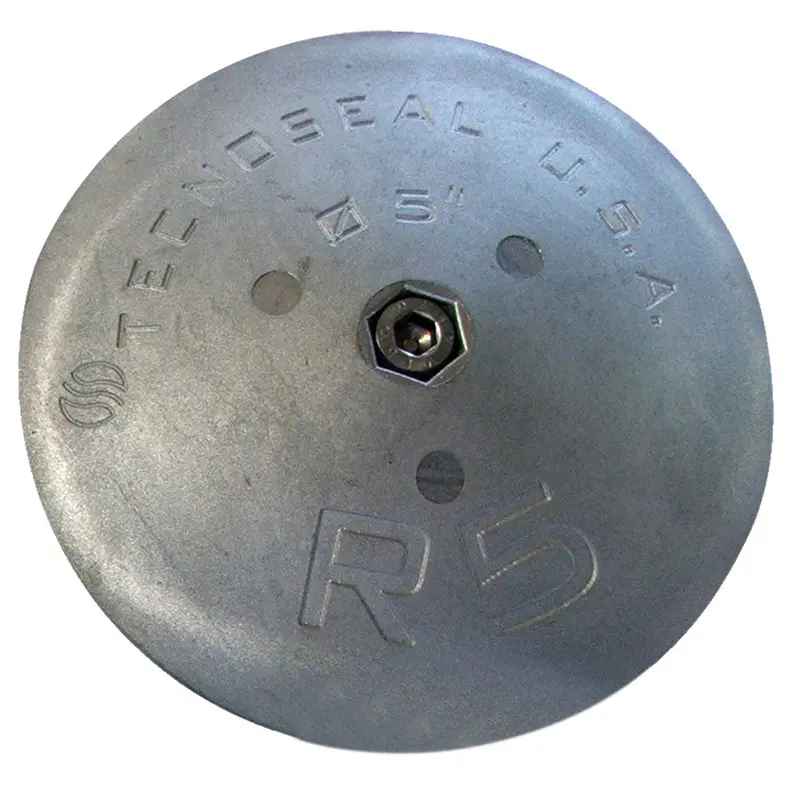 Tecnoseal R5 Rudder Anode - Zinc - 5" Diameter X 7/8" Thickness [R5] 1