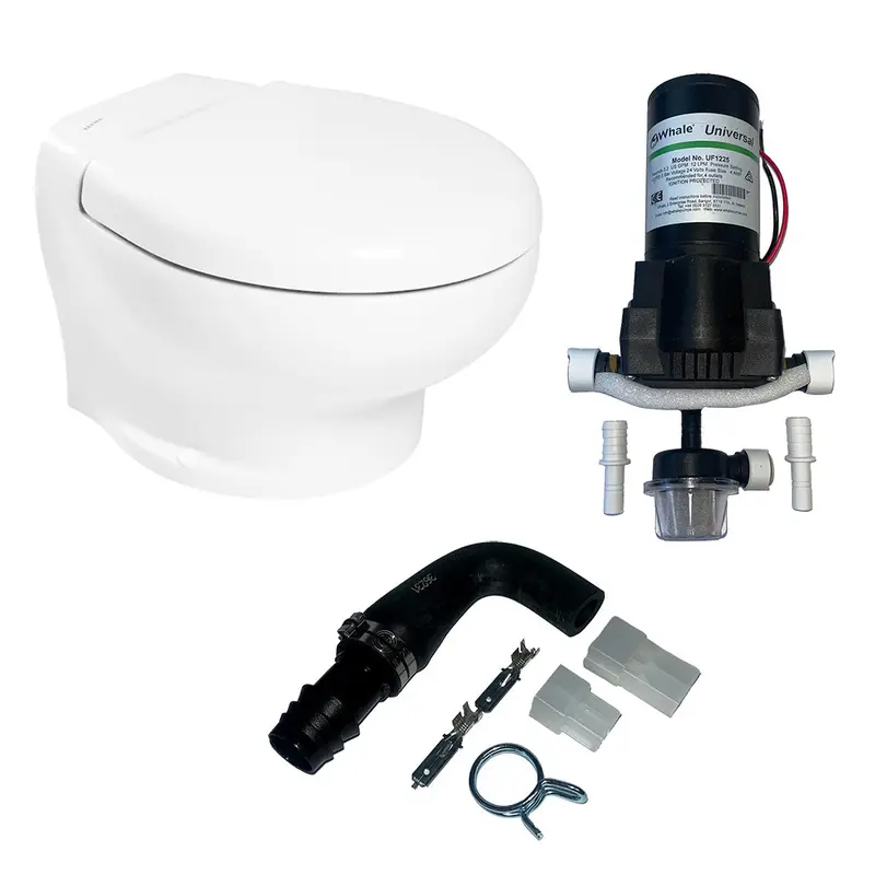 Thetford Nano Eco Compact Toilet Raw Water Kit W/Inlet Pump - 24V [T-Nan024pw/Tsft/Na-Rwkit] 1
