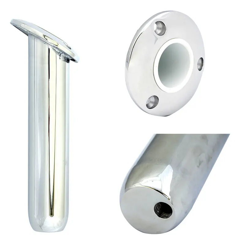 Tigress Round Head Closed Base Rod Holder - 30 Degree - 9" [77900] 1