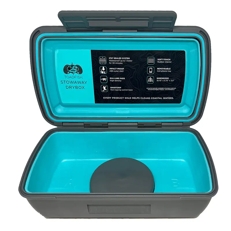 Toadfish Stowaway Dry Box W/Smart Grip  Cell Phone Tray Insert [1139] 1