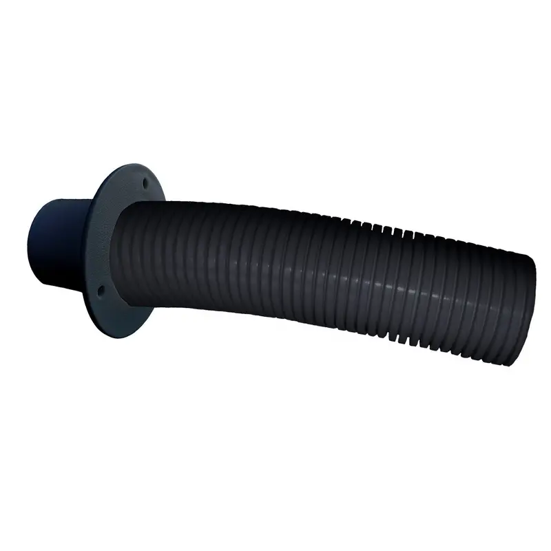 Trident Marine 4 Black Stern Flex Hose W/Transom Flange [Tfk-4] 1