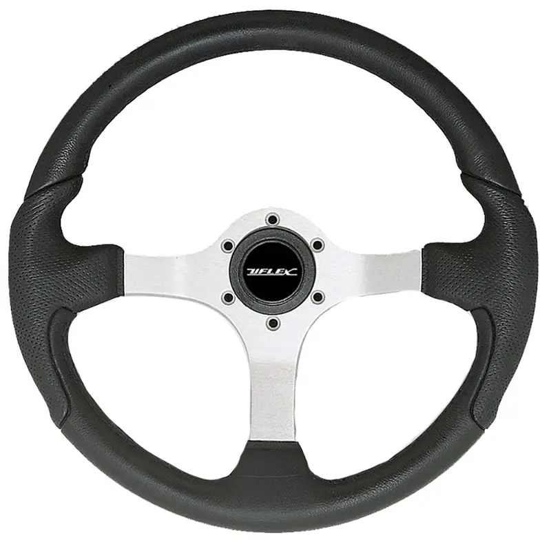 Uflex Nisida Steering Wheel 13.8" - Black Polyurethane Grip W/Black Aluminum Spokes [Nisida-B/B] 1