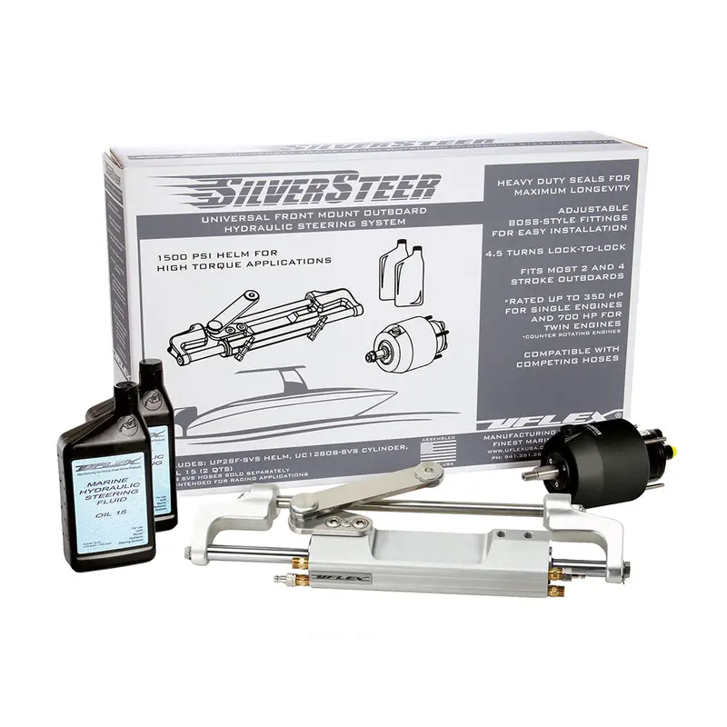 Uflex Silversteer 2.0 High-Performance Front Mount Outboard Hydraulic Steering System - 1500Psi Fm V2 [Silversteer2.0B] 1