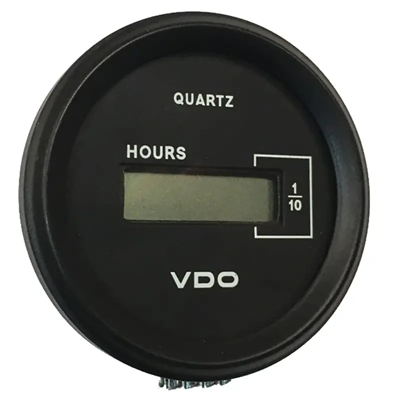 Vdo Cockpit Marine 52Mm (2-1/16") Lcd Hourmeter - Black Dial/Chrome Bezel  [331-546] 1