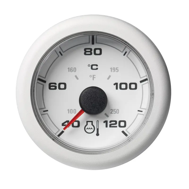 Veratron 52Mm (2-1/16") Oceanlink Coolant Temperature Gauge - 120C/250F - White Dial  Bezel [A2c1065970001] 1