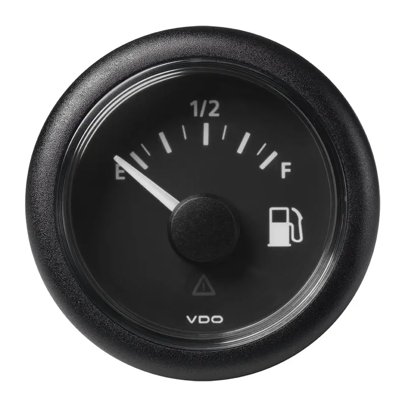 Veratron 52Mm (2-1/16") Viewline Fuel Level Gauge Empty/Full - 240-33.5 Ohm - Black Dial  Round Bezel [A2c59514094] 1