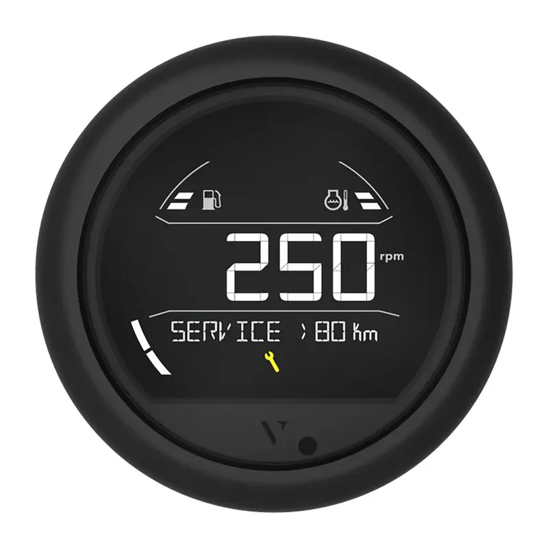 Veratron Vl Digital 85 W/Round Black Bezel [B00205802] 1