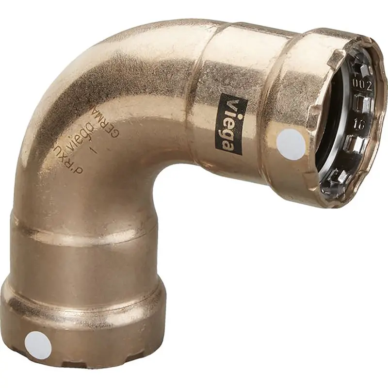Viega Megapress 3/4" 90 Copper Nickel Elbow - Double Press Connection - Smart Connect Technology [88005] 1