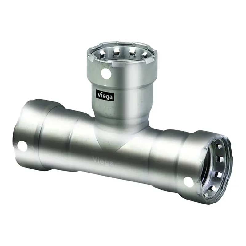 Viega Megapress 3/4" Stainless Steel 304 Tee - Triple Press Connection - Smart Connect Technology [95110] 1